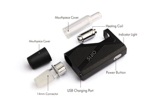 Airis Dabble is universal to both 14mm and 19mm glass bongs compatible wax vaporizer